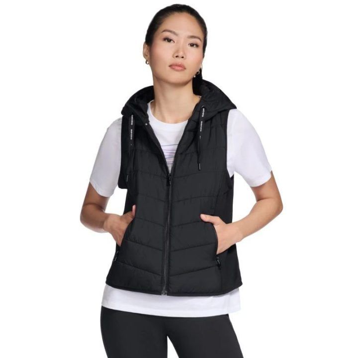 Liemenė su gobtuvu Skechers GO Shield Performance Elite, juoda