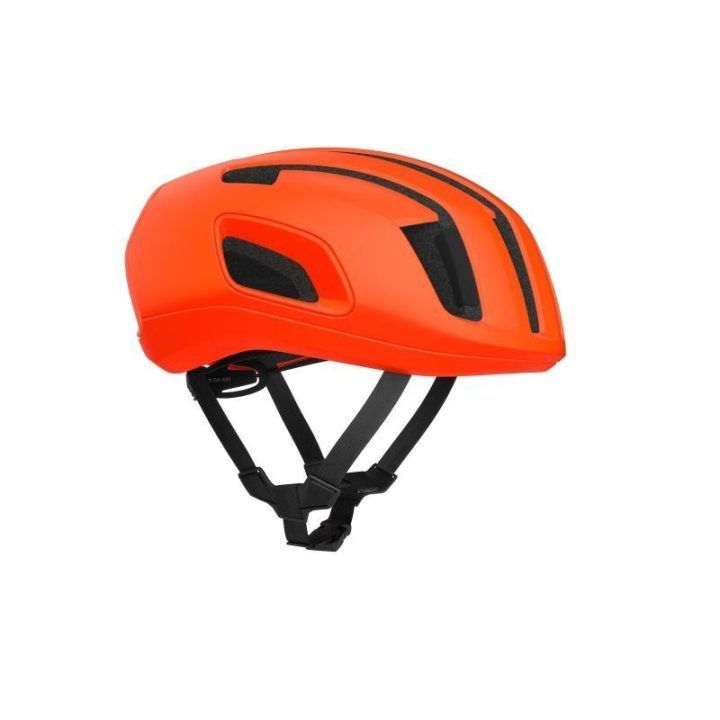 Dviračio šalmas su aerodinaminiu sparnu POC Cytal, oranžinis