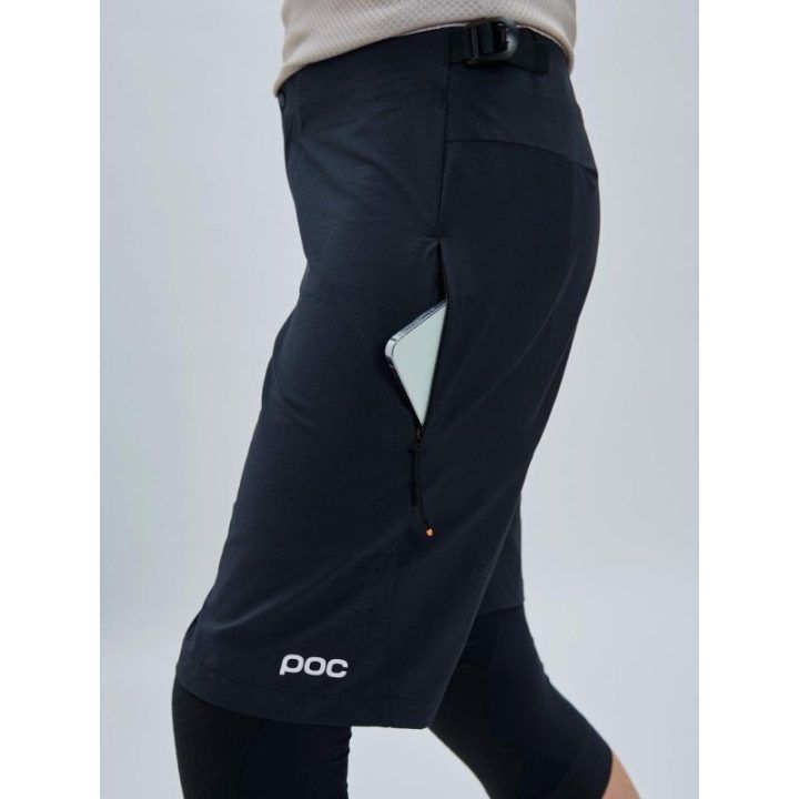 Moteriški dviratininkų šortai POC Motion Air, juodi
