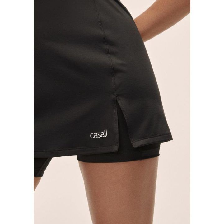 A formos teniso sijonas Casall Court Slit Skirt, juodas