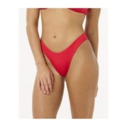 Aukštai iškirptos maudymosi kelnaitės RIP CURL Premium Surf, raudonos