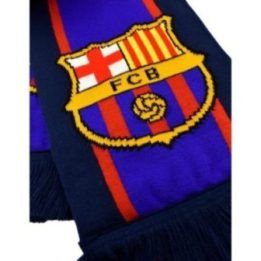 Dvipusis megztas sirgalių šalikas FC Barcelona, 140 × 20 cm