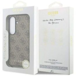 Dėklas Samsung Galaxy S26 Guess 4G Classic Logo Charm MagSafe, rudas