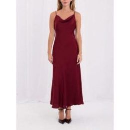 Moteriška platėjanti midi suknelė Italy Moda, bordo