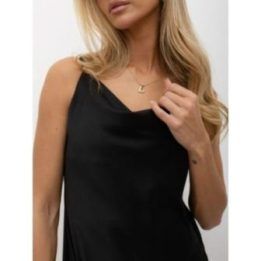 Moteriška midi suknelė su krintančia iškirpte Italy Moda, juoda