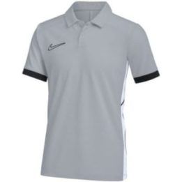 Vaikiški polo marškinėliai su juodais apvadais Nike, pilki