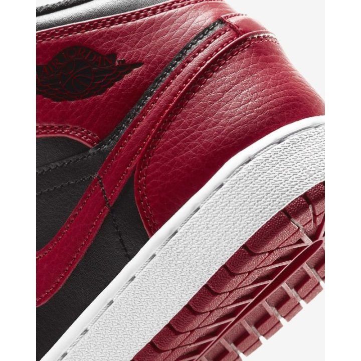 Vaikiški sportbačiai Air Jordan 1 Mid, juodi, raudoni ir balti