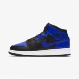 Vaikiški sportbačiai Air Jordan 1 Mid, ryškiai mėlyni