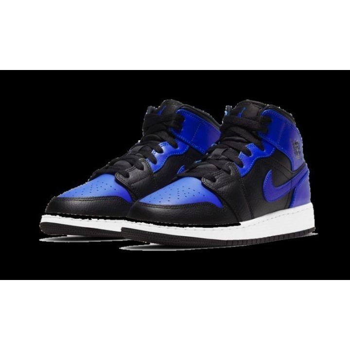 Vaikiški sportbačiai Air Jordan 1 Mid, ryškiai mėlyni