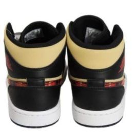 Vyriški sportbačiai Air Jordan 1 Mid Tartan Swoosh, juodi ir rudi