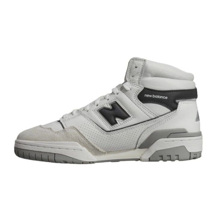 Uniseks sportbačiai aukštu auliuku New Balance, balti, smėlio, pilki