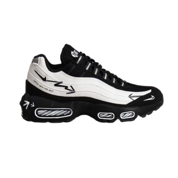 Vyriški sportbačiai Nike Air Max 95 Sketch With The Past, balti ir juodi