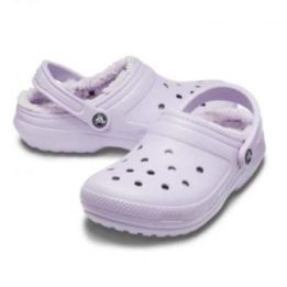 Moteriškos pašiltintos klumpės Crocs Classic Lined, violetinės