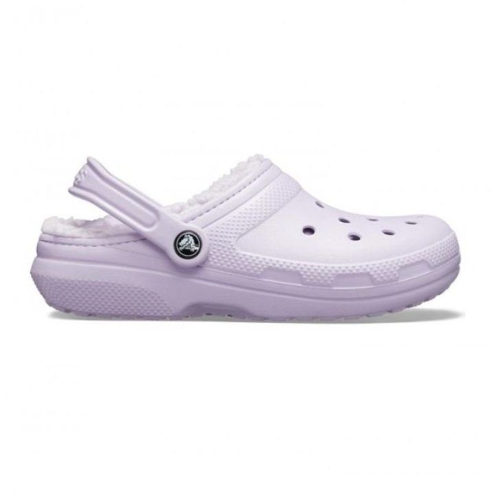 Moteriškos pašiltintos klumpės Crocs Classic Lined, violetinės
