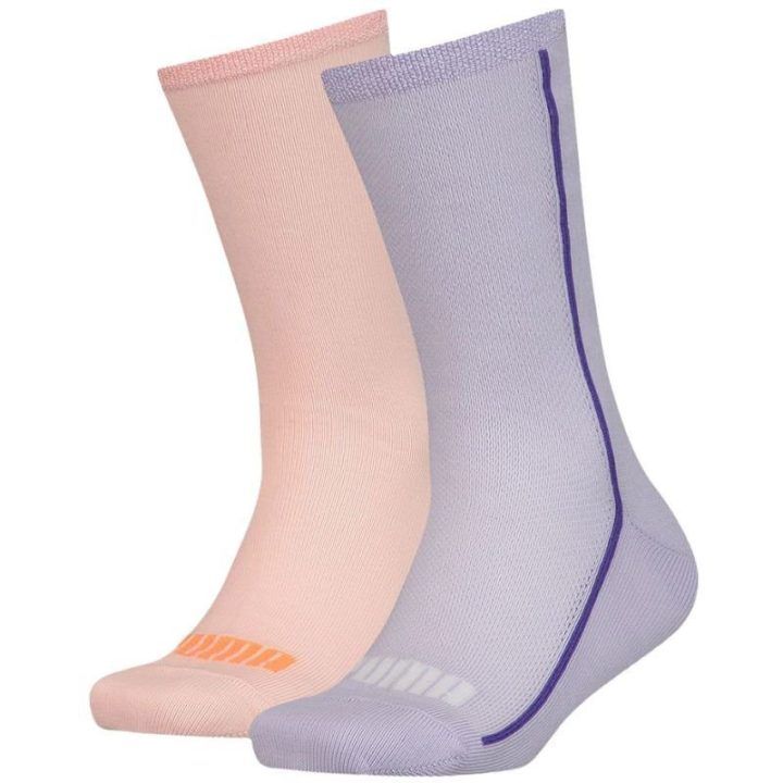 Vaikiškos kojinės Puma Mesh Sock, 2 poros, violetinės ir persikinės