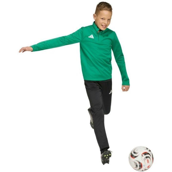 Džemperis vaikams su 1/4 užtrauktuku adidas Entrada 26, žalias