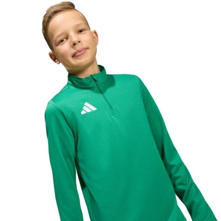 Džemperis vaikams su 1/4 užtrauktuku adidas Entrada 26, žalias