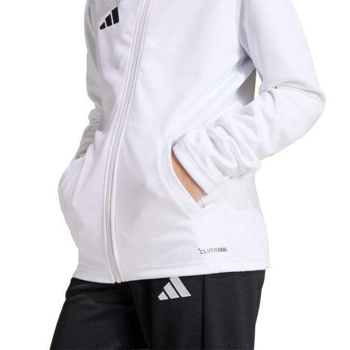 Vaikiškas džemperis su užtrauktuku adidas Entrada 26 Track, baltas