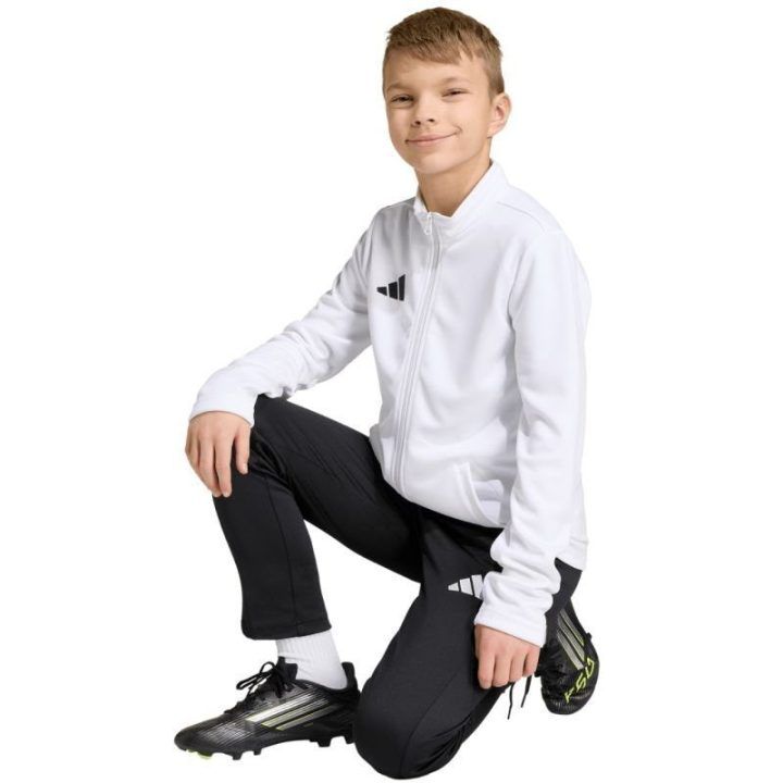 Vaikiškas džemperis su užtrauktuku adidas Entrada 26 Track, baltas