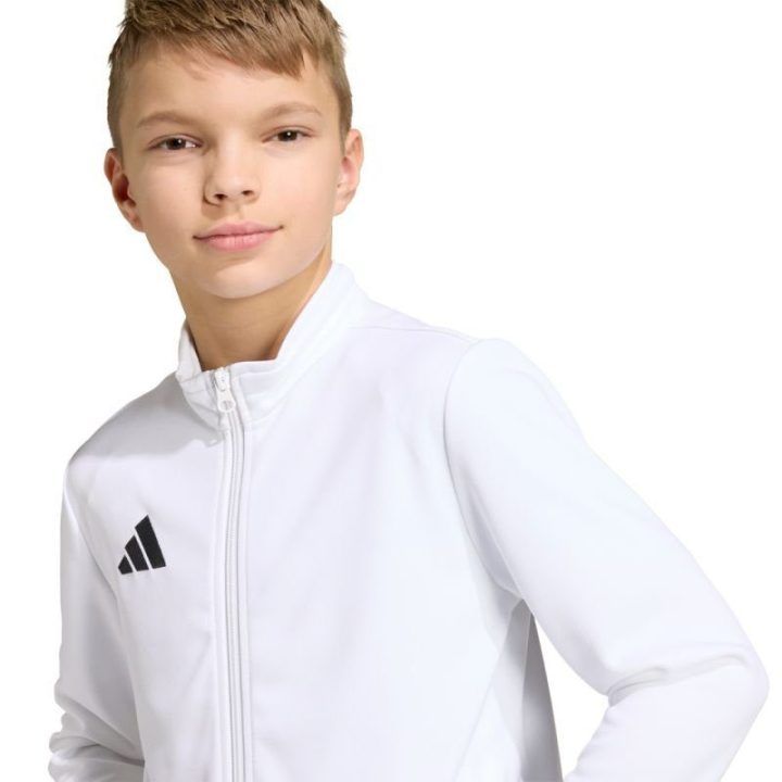 Vaikiškas džemperis su užtrauktuku adidas Entrada 26 Track, baltas