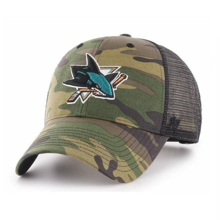 Tinklinė kepurė 47 Brand San Jose Sharks, kamufliažinė ir juoda