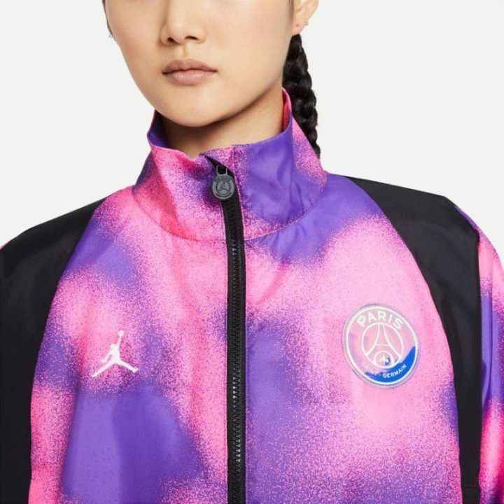 Moteriška lengva striukė Air Jordan PSG, rožinė ir violetinė