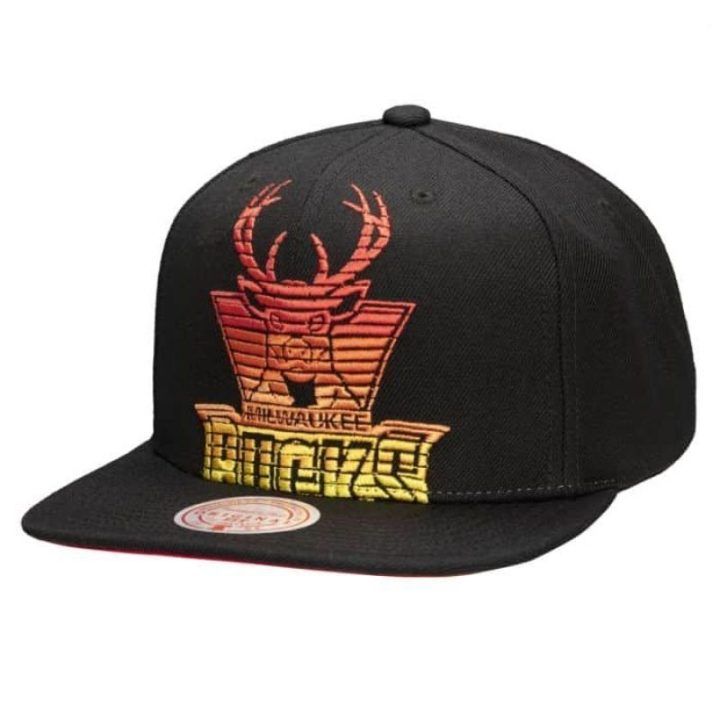Uniseks beisbolo kepurė Mitchell & Ness Milwaukee Bucks, juoda