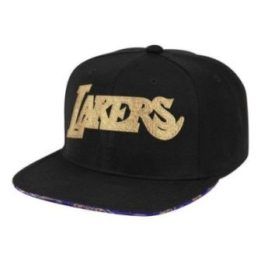 Beisbolo kepurė Mitchell & Ness True Luck Los Angeles Lakers, juoda ir aukso spalvos