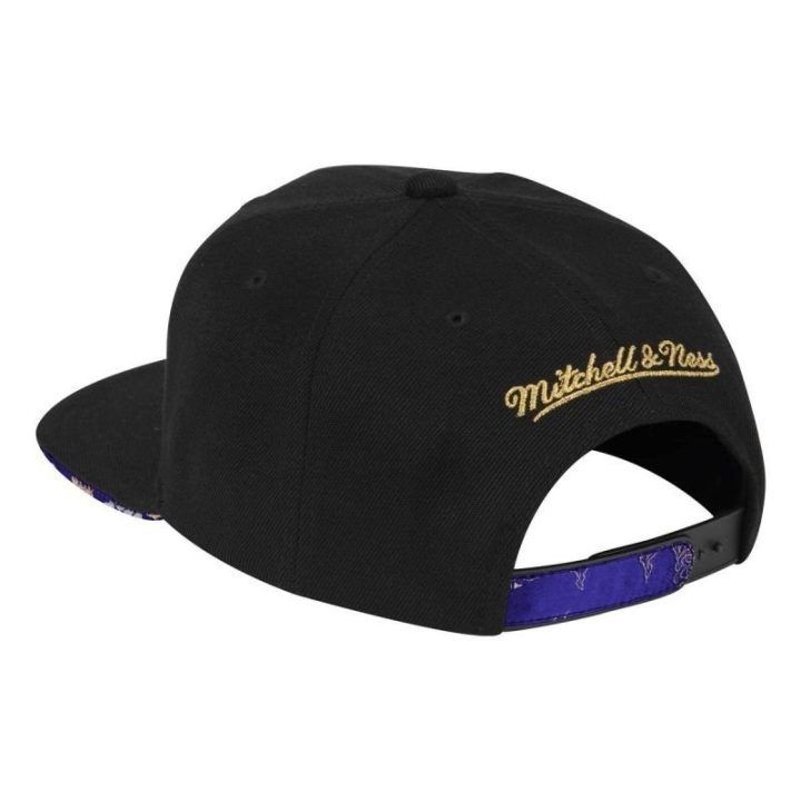 Beisbolo kepurė Mitchell & Ness True Luck Los Angeles Lakers, juoda ir aukso spalvos