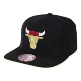 Uniseks kepurė Mitchell & Ness Bulls, juoda ir auksinė
