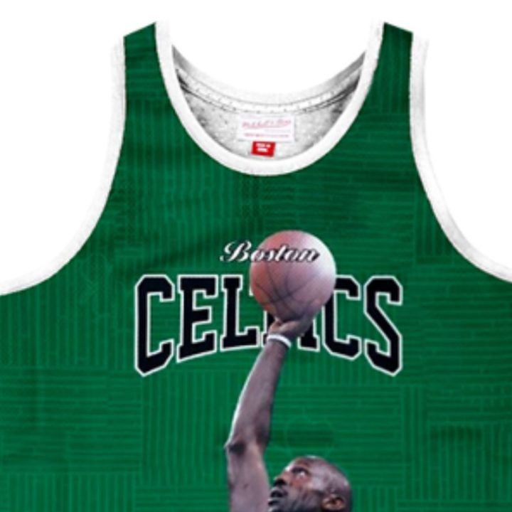 Vyriški marškinėliai be rankovių Kevin Garnett Mitchell & Ness, žali