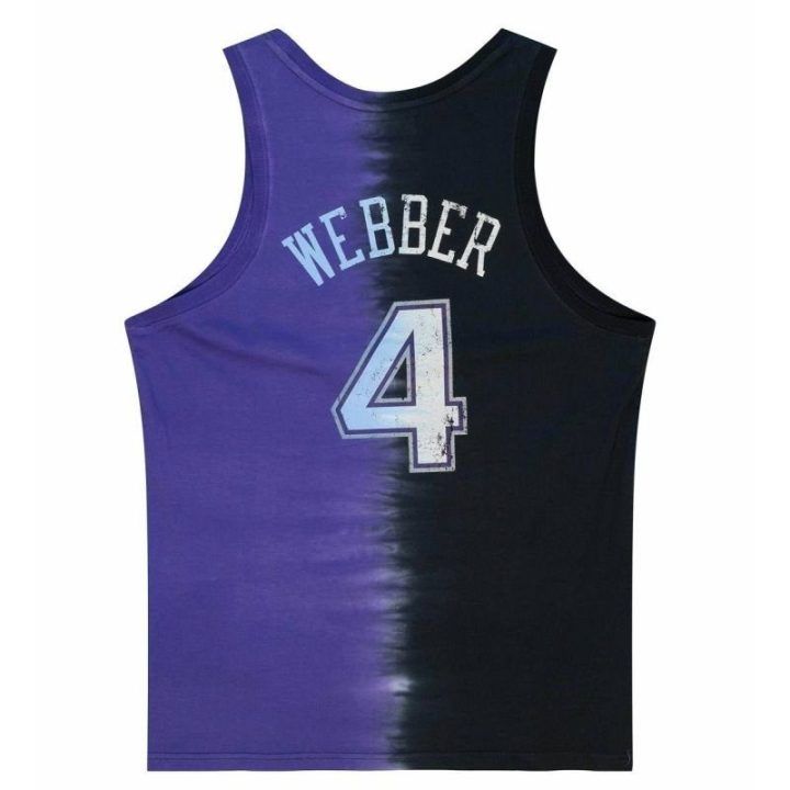 Vyriški krepšinio marškinėliai Mitchell & Ness Chris Webber, juodi ir violetiniai