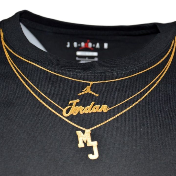 Moteriški marškinėliai Jordan Heritage Chain, juodi
