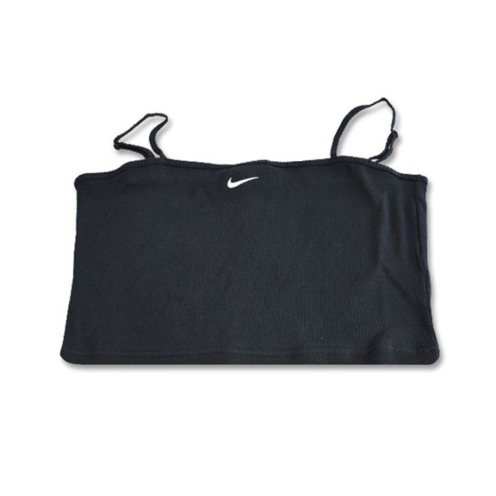 Moteriška trumpa palaidinė Nike Essential, juoda ir balta