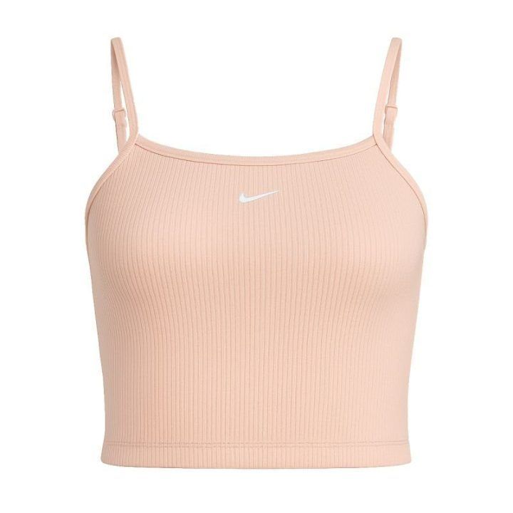 Moteriška trumpa palaidinė Nike Essential, šviesiai rožinė ir balta