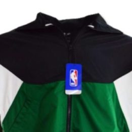 Moteriška sportinė striukė Nike Performance Celtics, žalia, juoda ir balta