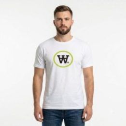 Vyriški medvilniniai marškinėliai Wood Wood Ace, balti