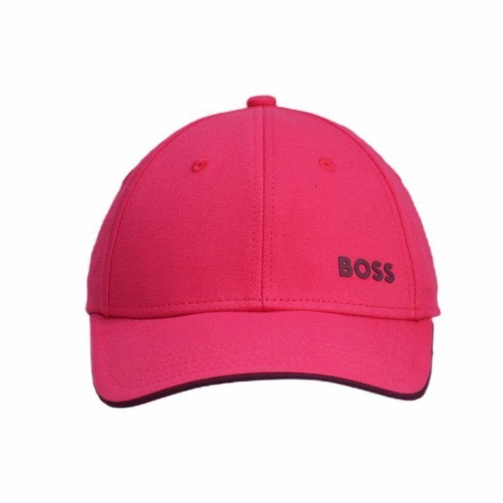 Moteriška medvilninė beisbolo kepurė BOSS Bold, rožinė
