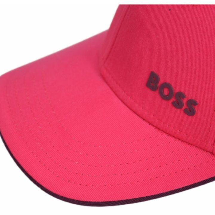 Moteriška medvilninė beisbolo kepurė BOSS Bold, rožinė