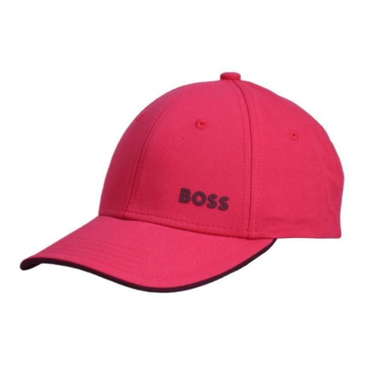 Moteriška medvilninė beisbolo kepurė BOSS Bold, rožinė