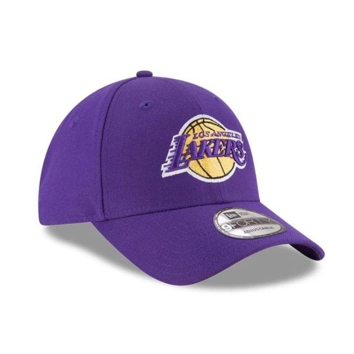 Vaikiška kepurė su Lakers logotipu New Era 9FORTY, violetinė