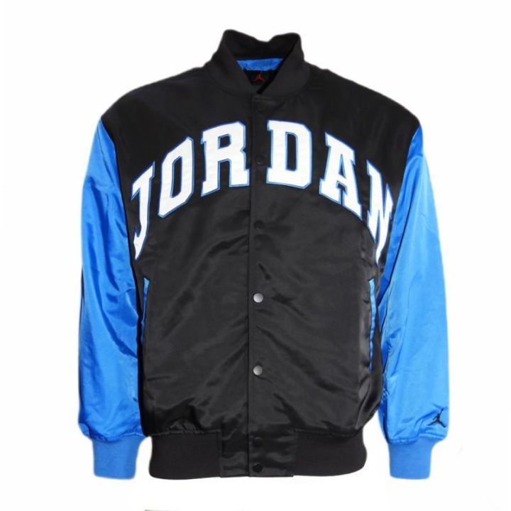 Vyriška beisbolo striukė Air Jordan Brooklyn, juoda ir mėlyna