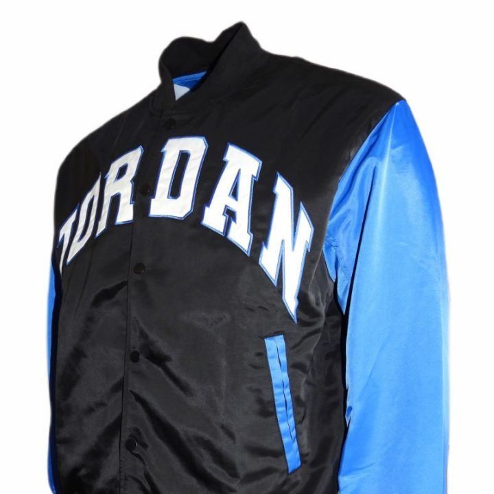 Vyriška beisbolo striukė Air Jordan Brooklyn, juoda ir mėlyna