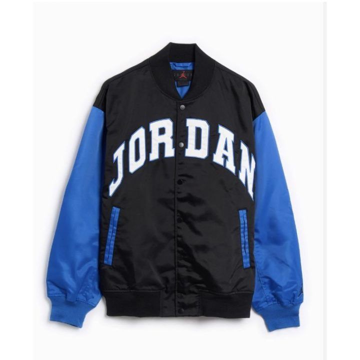 Vyriška beisbolo striukė Air Jordan Brooklyn, juoda ir mėlyna