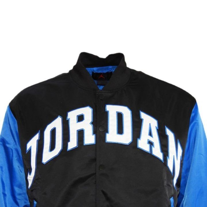 Vyriška beisbolo striukė Air Jordan Brooklyn, juoda ir mėlyna