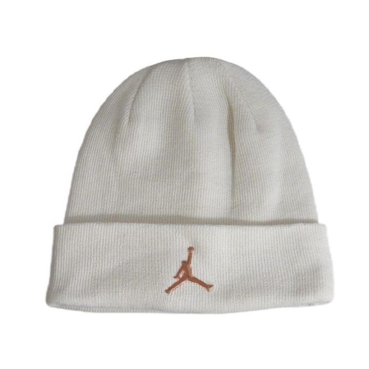 Vaikiška žieminė kepurė su atlenkiamu kraštu Air Jordan, balta