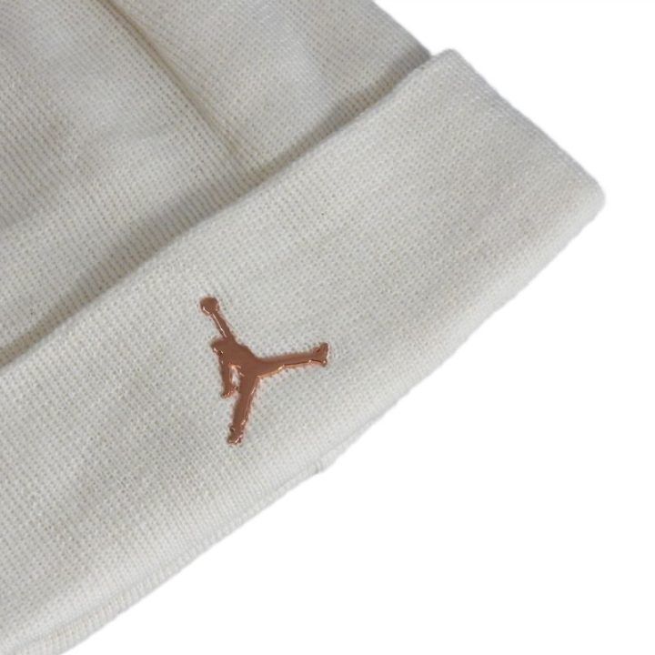Vaikiška žieminė kepurė su atlenkiamu kraštu Air Jordan, balta