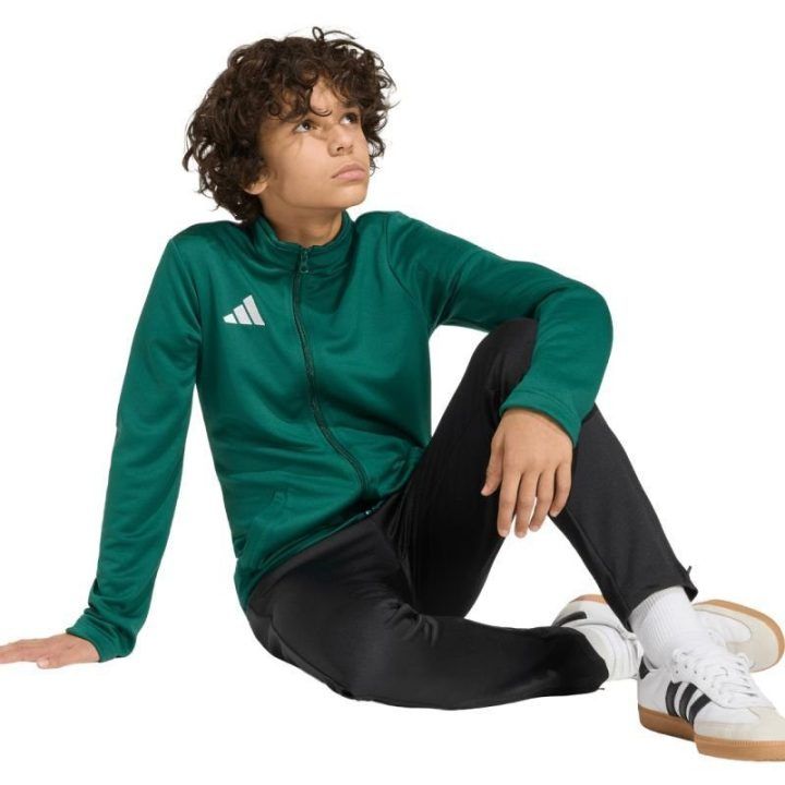 Vaikiškas džemperis su užtrauktuku adidas Entrada 26 Track, žalias