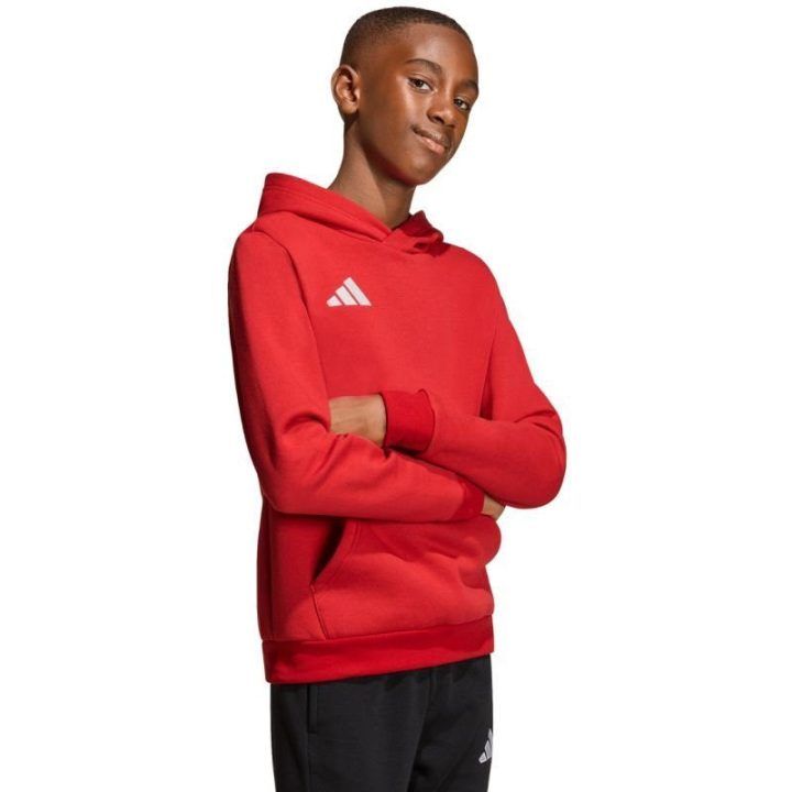 Vaikiškas džemperis su gobtuvu adidas Entrada 26, raudonas
