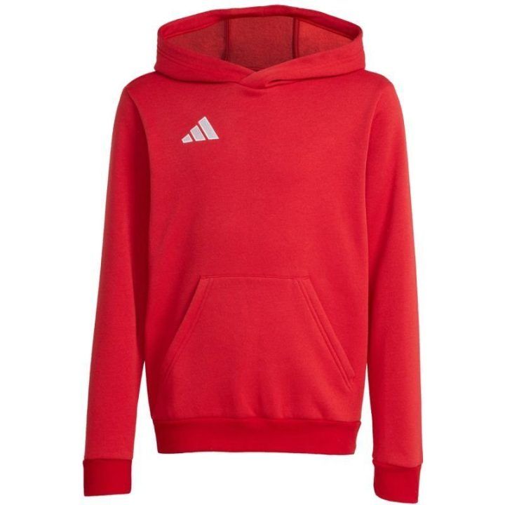 Vaikiškas džemperis su gobtuvu adidas Entrada 26, raudonas